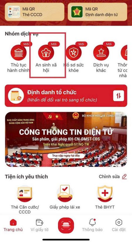Vào an sinh xã hội